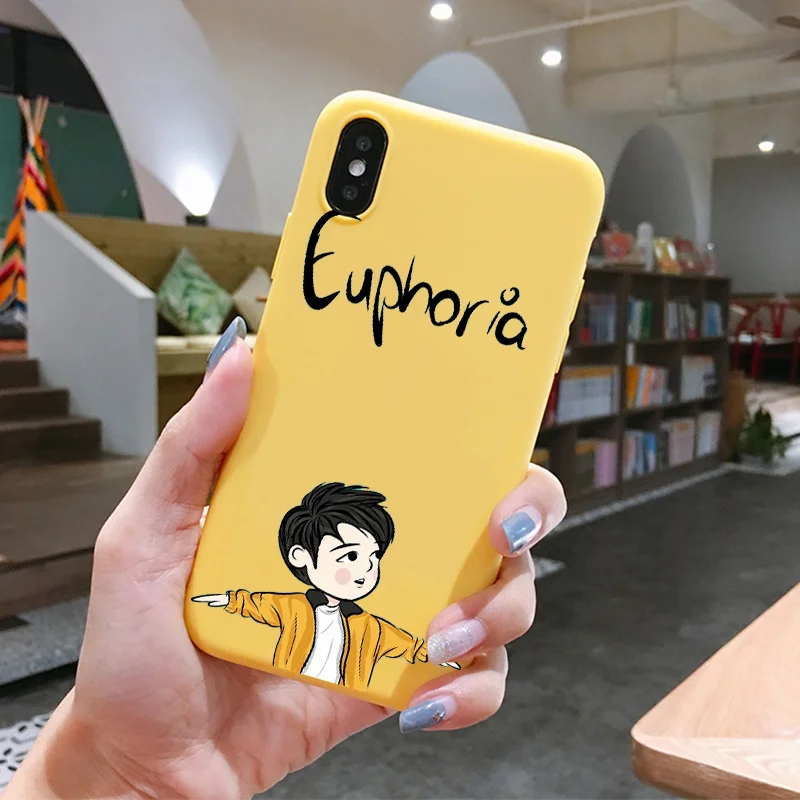 Чехол для телефона EUPHORIA JUNGKOOK Run Ep для iPhone 6S 8 6 Plus XS, силиконовый чехол для телефона iPhone X 7 Plus XS Max - Цвет: Y-1665