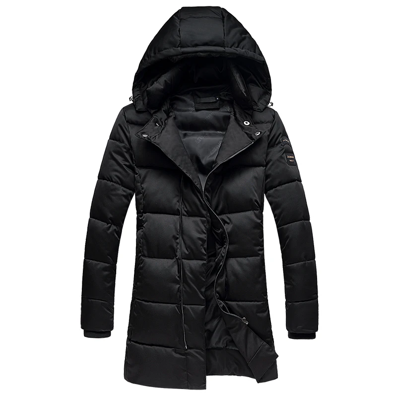 The new winter men long thickening cotton padded clothes The fashion leisure hooded jacket