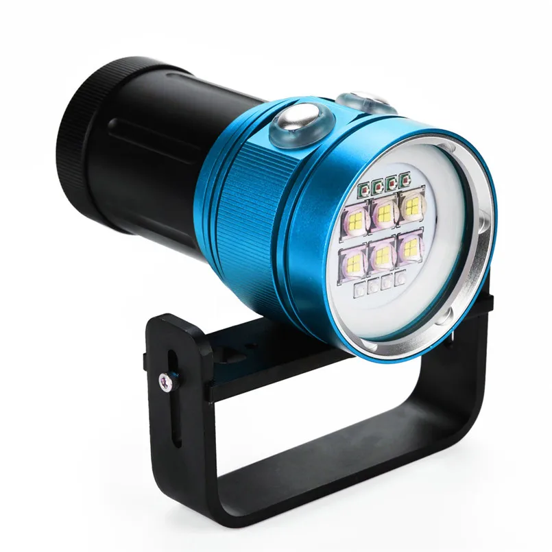 

Multifunction Night Bike Bicycle light Diving Flashlight Light Torch Photography 100M Underwater 4x Red+4x purple LED A1