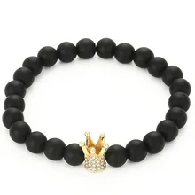 Популярные украшения натуральное черное покрытие из бисера микро циркония Ши хуангуань бусины Энергетический Браслет