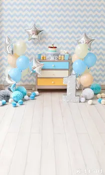 

Vinyl Baby Photo Kids Photography Background 1st Birthday Party Backdrops Balloons 180x300cm