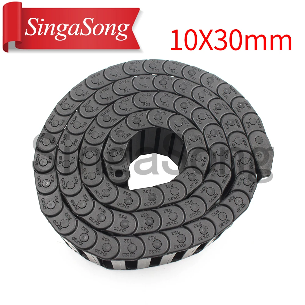 Free Shipping 10 x 30mm 10*30mm L1000mm Cable Drag Chain Wire Carrier with end connectors for CNC Router Machine Tools Free Shipping 10 x 30mm 10*30mm L1000mm Cable Drag Chain Wire Carrier with end connectors for CNC Router Machine Tools