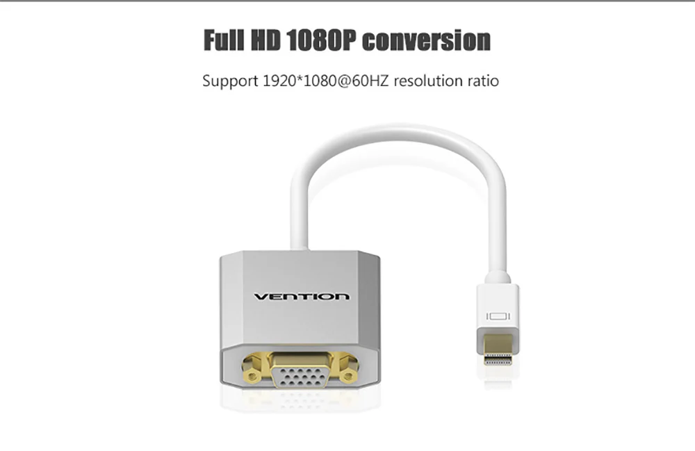 Vention Thunderbolt Mini DisplayPort-VGA Converter Мини DP мужчин и женщин VGA Кабель-адаптер для MacBook Air Pro iMac mac