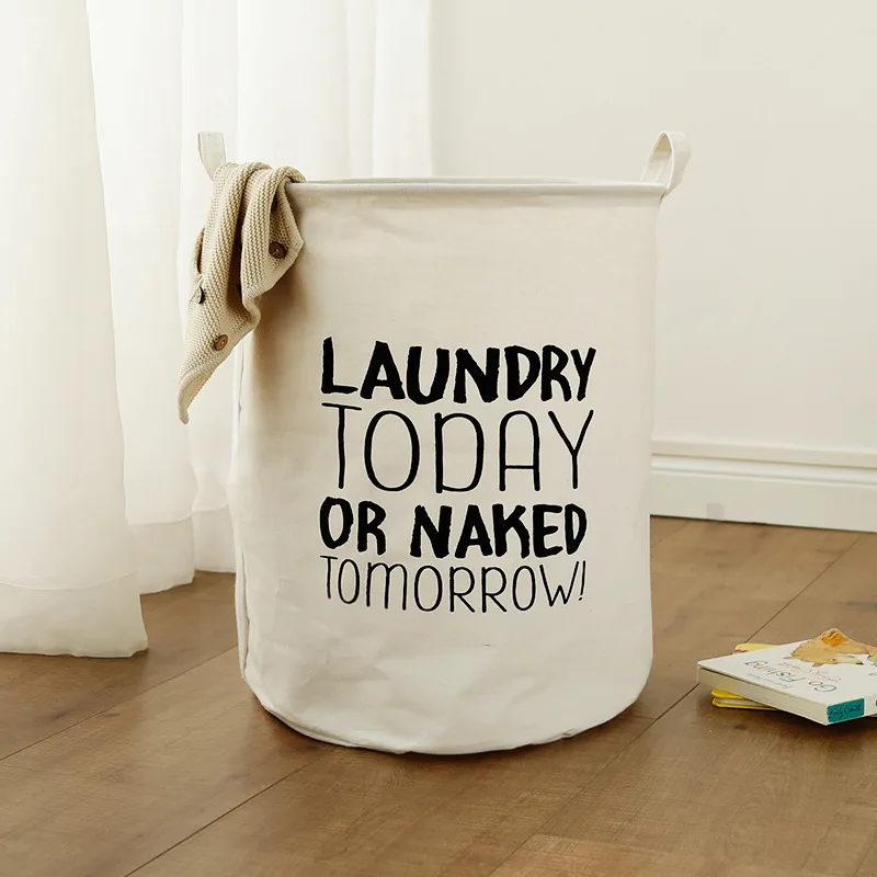 

Laundry basket Toy Storage Stand Box Sorter Today Rules Clothes Organizer Bin Home Storage 40*50cm Foldable with handle Pop Up