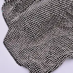 JUNAO 45*120 см Цвета: черный, золотистый, серебристый Стразы ткань простыни металлической отделкой алюминий сетки смолы платье Аппликации страз