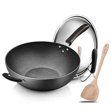 Вок кастрюля без ручки бытовой вок меньше масла дыма горшок Газовая плита индукционная плита Универсальный горшок