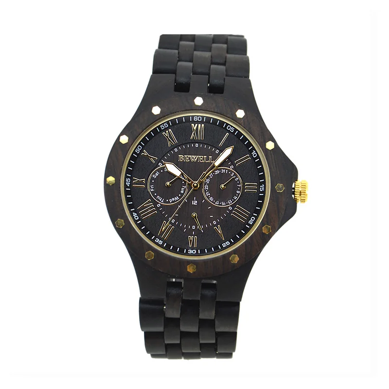 BEWELL WOODEN WATCH