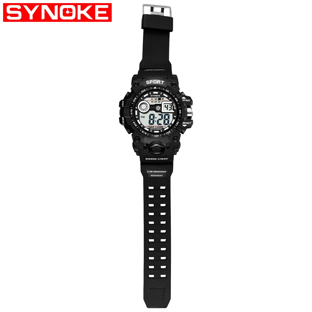 SYNOKE 9006 Multi function 30 м водостойкие цифровые часы детские спортивные PU пластиковый