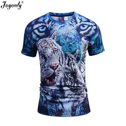 Joyonly 2018 детская футболка для мальчиков и девочек 3D Футболка Красочные забавные животные лев тигр детские рубашки топы с короткими рукавами
