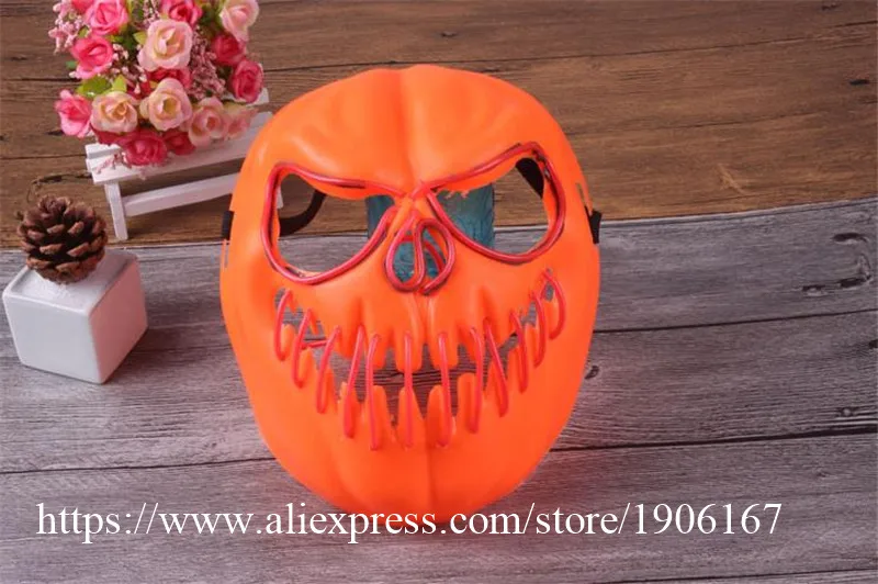 New Year Flash El Wire Led Glowing Beauty Christmas Party Mask Hot Sale13