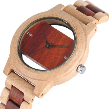 

Top Luxury Full Bamboo Wood Quartz Watch Mens Hollow Analog Handmade Bracelet Sports Wristwatch Male Simple reloj de hombre 2020