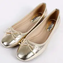 Повседневная женская обувь на плоской подошве; сезон весна-лето; Мокасины с острым носком; балетки на плоской подошве; Лоферы без застежки с бантом; большие размеры 35-41