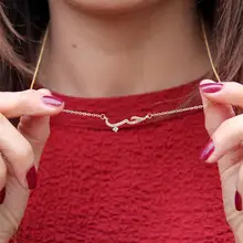Colar de joias do amor para mulheres, joias árabe de aço inoxidável, corrente de ouro rosa, colar de letras, melhor amigo, presentes, collier femme