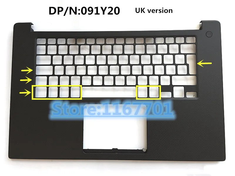 Клавиатура для ноутбука/тачпад/Упор для рук чехол/крышка/корпус для Dell XPS 15 9560 Precision M5520 0Y2F9N 091Y20 0014HV US/UK - Цвет: 091Y20