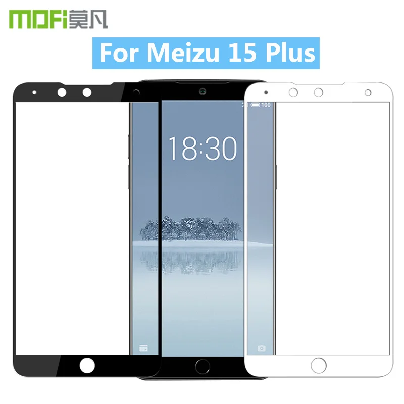 For Meizu 15 Plus Original MOFi 9H Full Cover Tempered Glass Screen Protector Film Toughened | Мобильные телефоны и