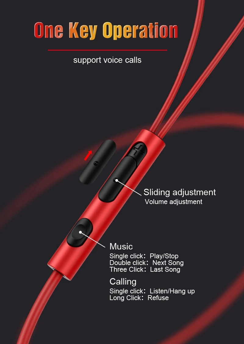 Hisomone Magnetic Wired Earbuds Headphones 3.5MM Metal In-Ear Headset HIFI Sport Earphones With Mic Stereo For iPhone Xiaomi