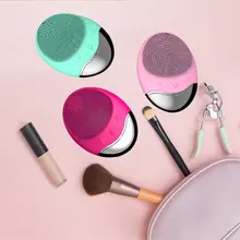 אלחוטי תשלום חשמלי פנים כביסה ניקוי עיסוי מברשת עמיד למים במבוק פחם סיליקון פנים ניקוי מכשירים(China)