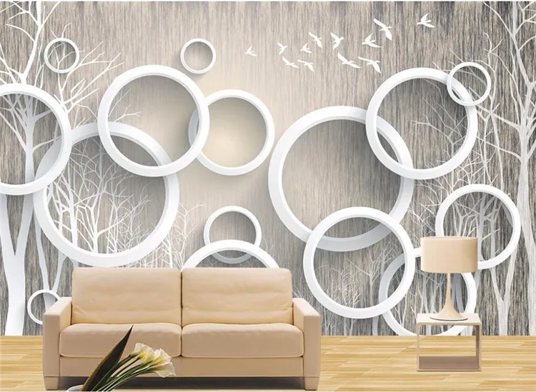 

papel de parede 3D Custom photo Wallpaper 3D Mural Wall paper Stickers Art Abstract Woods 3D Living Room TV Walls roll