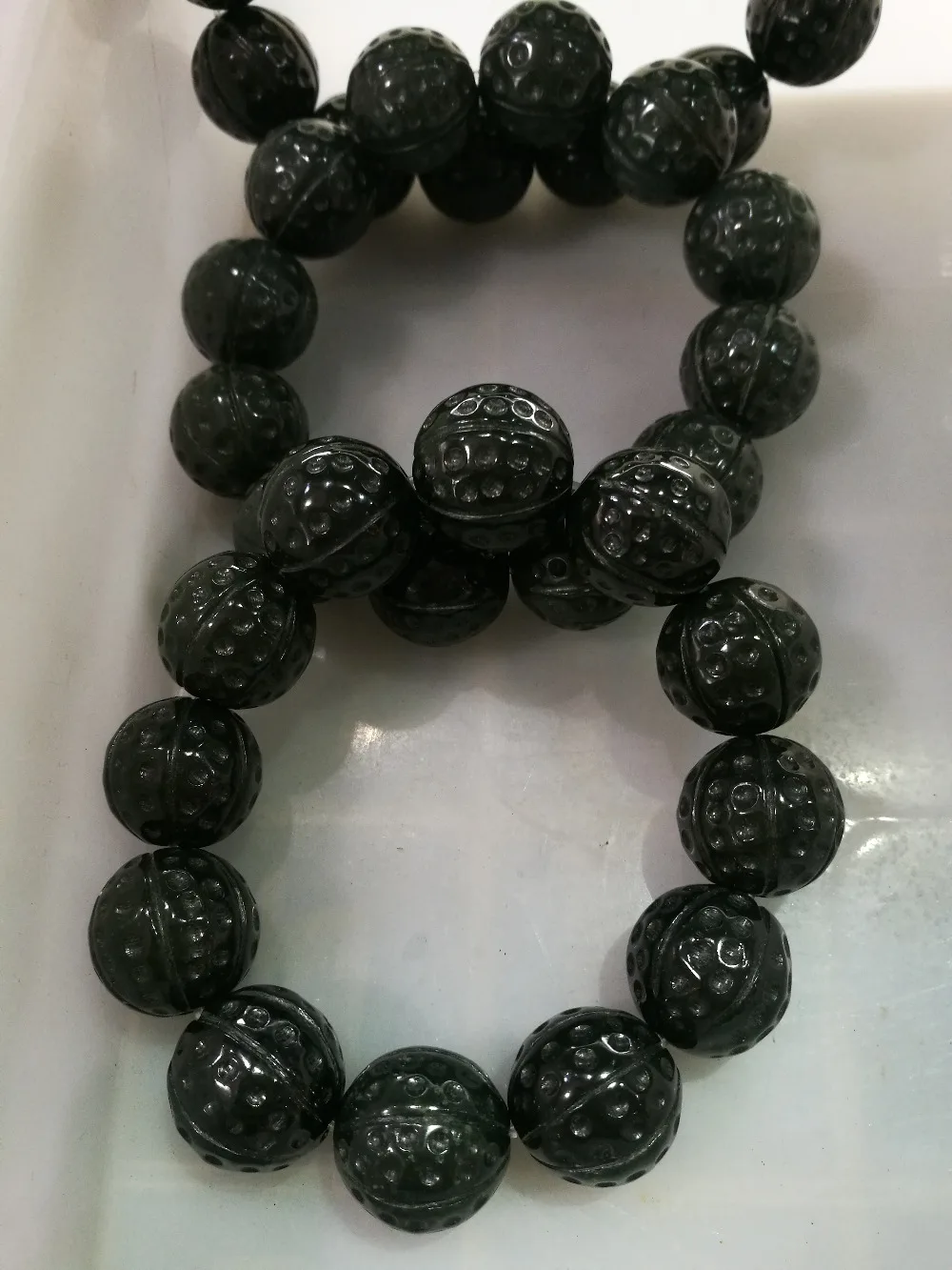 Chinese Hand Carved Bead Natural jade Bead Hetian jade Bracelet-in