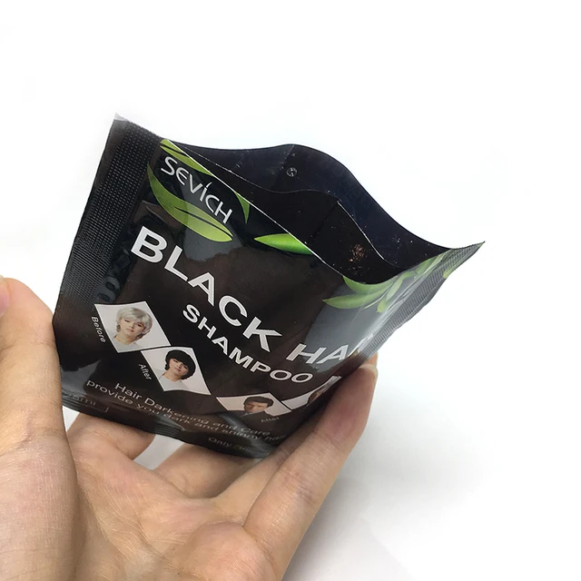 Sevich 10 pcs/lot Instant Black Hair Shampoo Make Grey and White Hair Darkening Shinny in 5 Minutes Make Up Hair Color Shampoo 2