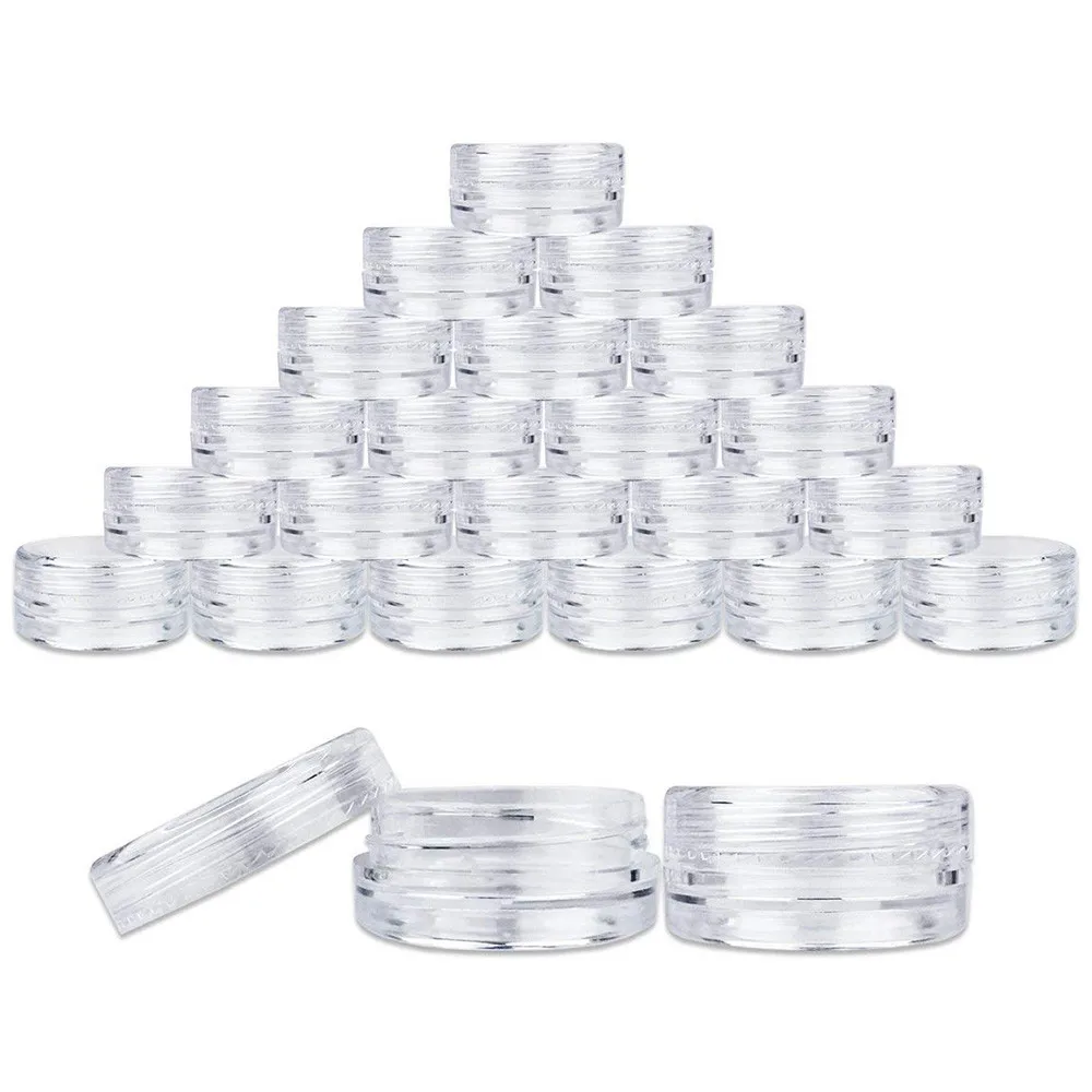 

Clear Plastic Sample Container Mini Bottle Pot Jars Cosmetic Tools 5ml Wholesale Mini Bottle 100 Pcs