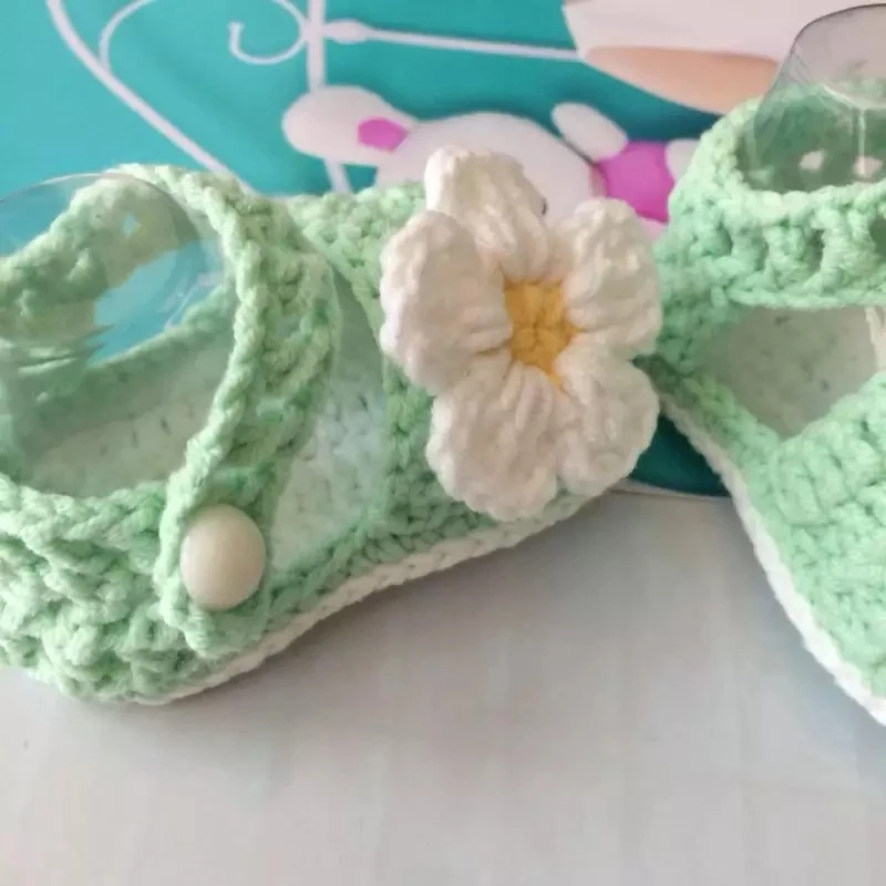 QYFLYXUE- Handmade crochet Handmade wool crochet knitting baby shoesHandmade wool Crochet knitted baby shoes, sandals garden s