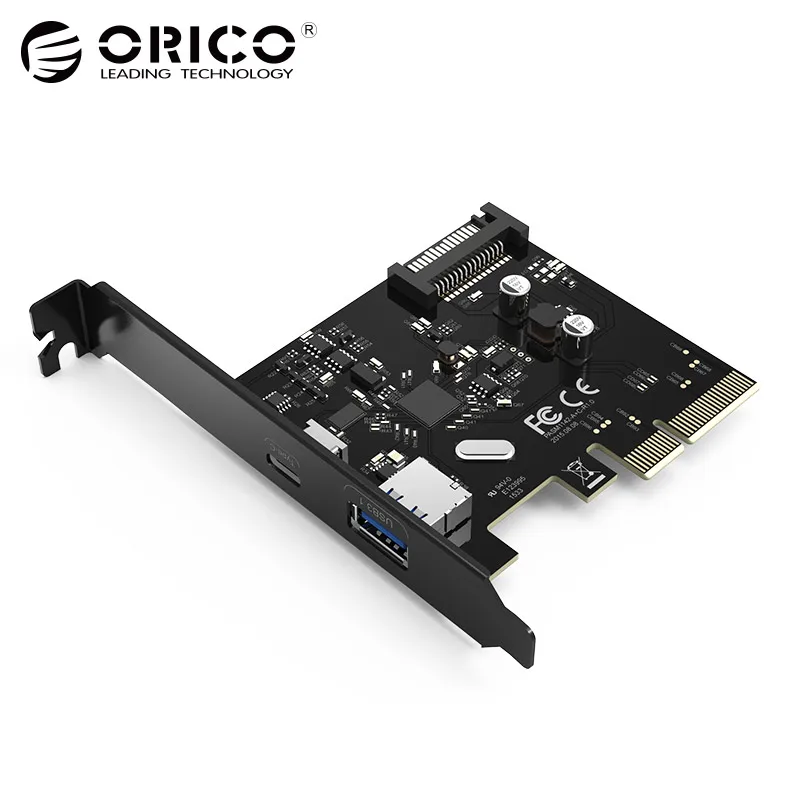 ORICO PA31-AC Desktop Computer Board PCI-E to USB3.1 Type-c Dual-port Express Card - Black ORICO PA31-AC Desktop Computer Board PCI-E to USB3.1 Type-c Dual-port Express Card - Black