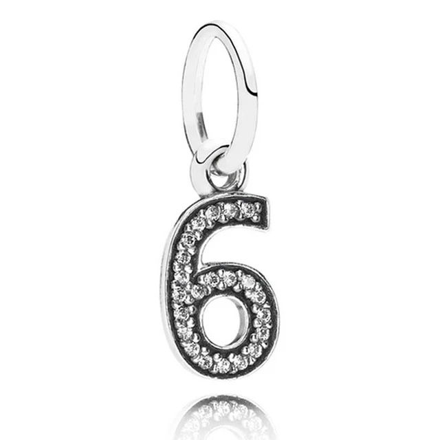 Number 1 9 Dangle Arabic Numbers With Crystal Pendant