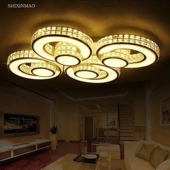 

Modern Creative Ring Space Crystal Ceiling Light Home LED Living Room Bedroom & Commercial Places Ceiling Lamps Lighting fixture