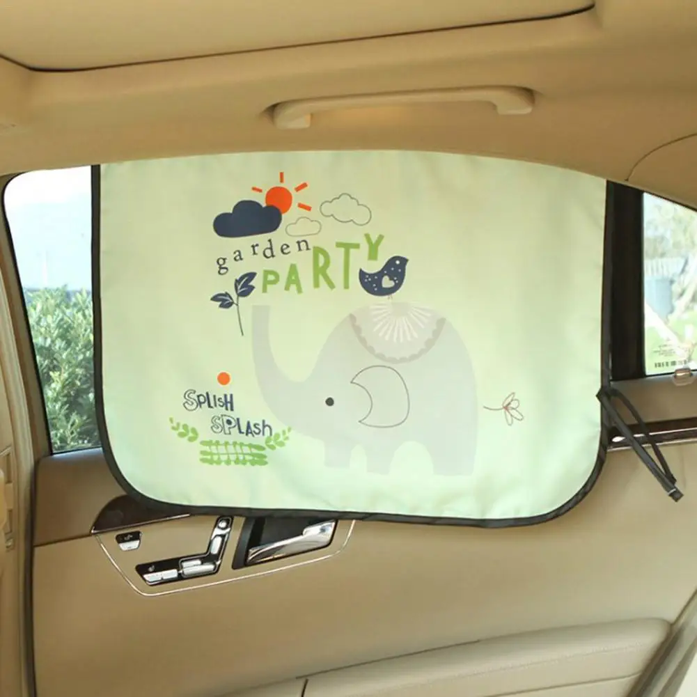 New 60 X 45cm Printed Sunshade Curtain Window Car Interior Cartoon Foldable Sun Curtain Car Accessories Easy To Install