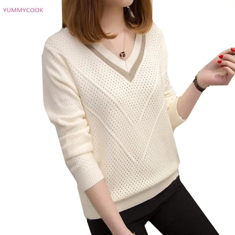 Плюс размер S-4XL Зимний свитер женский корейский большой размер свободный женский свитер пуловер средней длины свитер с длинными рукавами 68