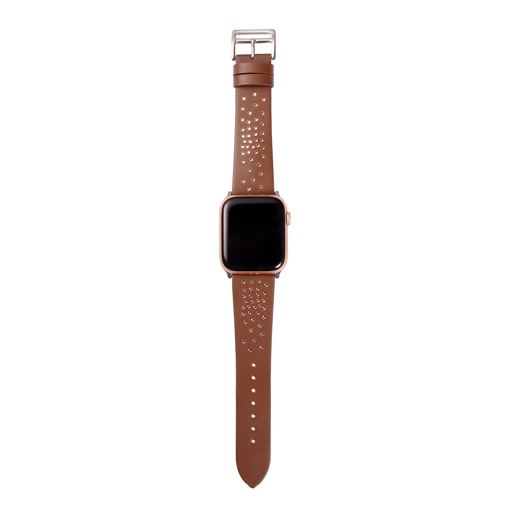 Ремешок из натуральной кожи+ адаптеры для iWatch Apple Watch 38 мм 42 мм браслет черный 40 44 серия 5