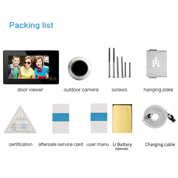 

Easy Installation 4.3 Inches TFT LCD Door Doorbell Peephole Peep Hole Viewer 140 Wide Degree Angle Viewing