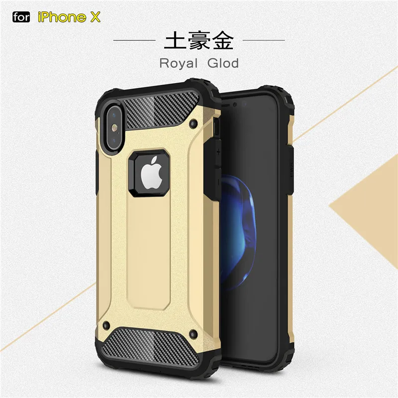 HereCaseStrong Hybrid Tough Shockproof Armor Phone Back Case for iPhone X 8 8 Plus Hard Rugged Impact Phone Protective Cover Funda (15)
