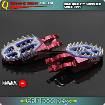 

Queen-X Billet CNC Foot Pegs Pedals Rests Fit CR125/250/500 CRF150 CRF250R/X CRF450 Dirt Bike Motorcycle Parts Free Shipping