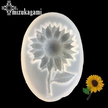 1pcs UV Resin Jewelry Liquid Silicone Mold Sunflower Resin Charms Molds For DIY Intersperse Decorate Making Jewelry