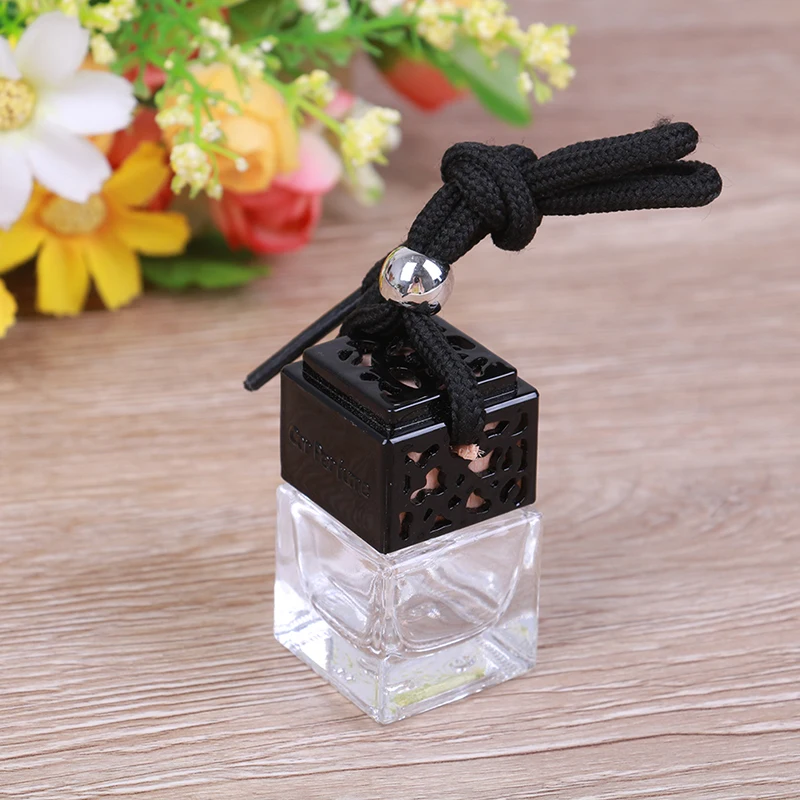 

Car Hanging Perfume For Essential Oils Diffuser Car-styling Rearview Mirror Ornament Car Air Freshener Empty Glass Bottle