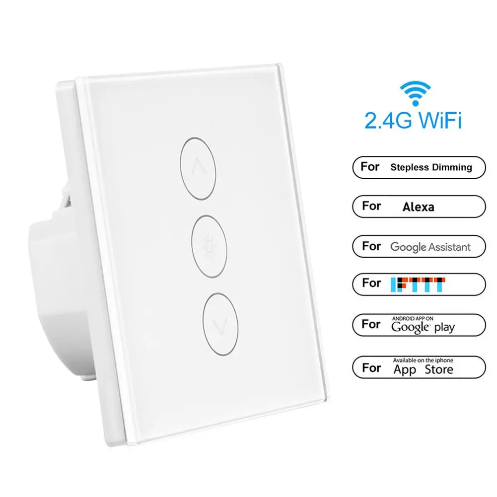 

Smart WiFi APP Remote Control Light Dimmer Switch for Alexa Google Assistant Set