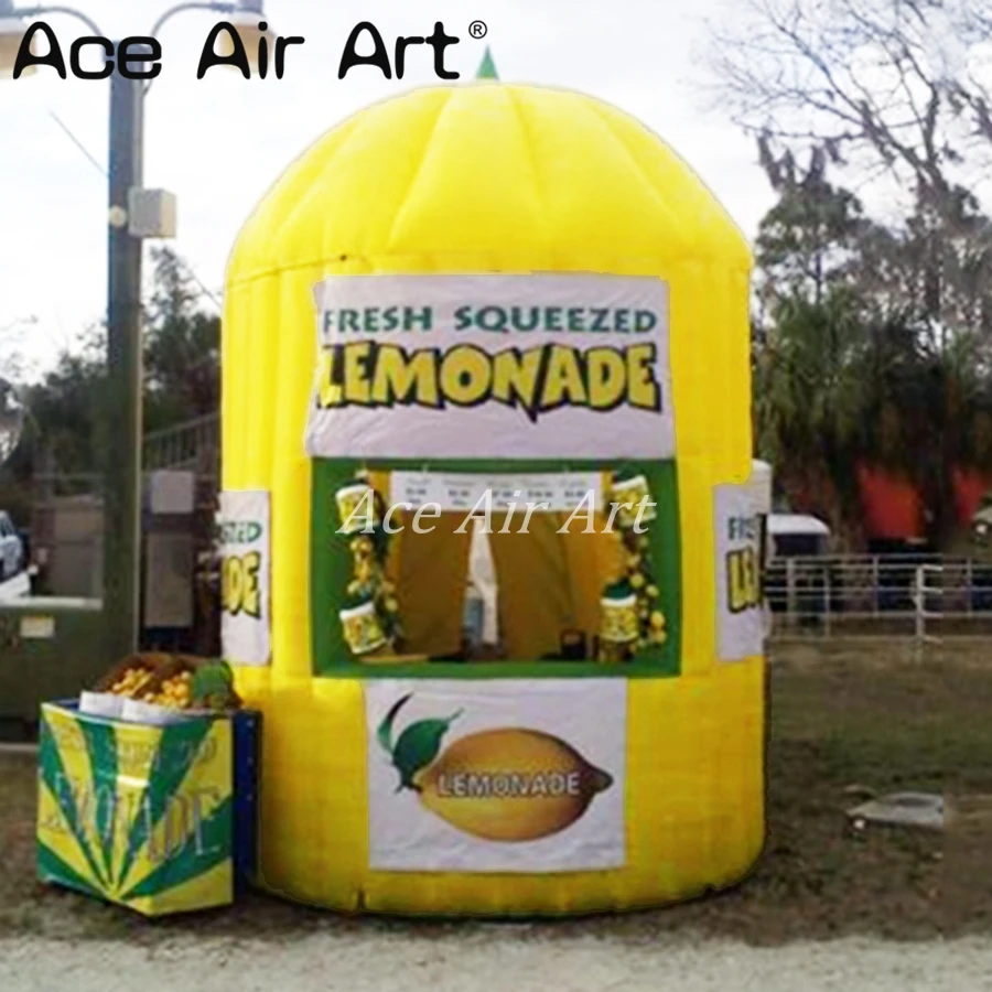 Customized inflatable lemonade sale stand booth,lemon shopboard