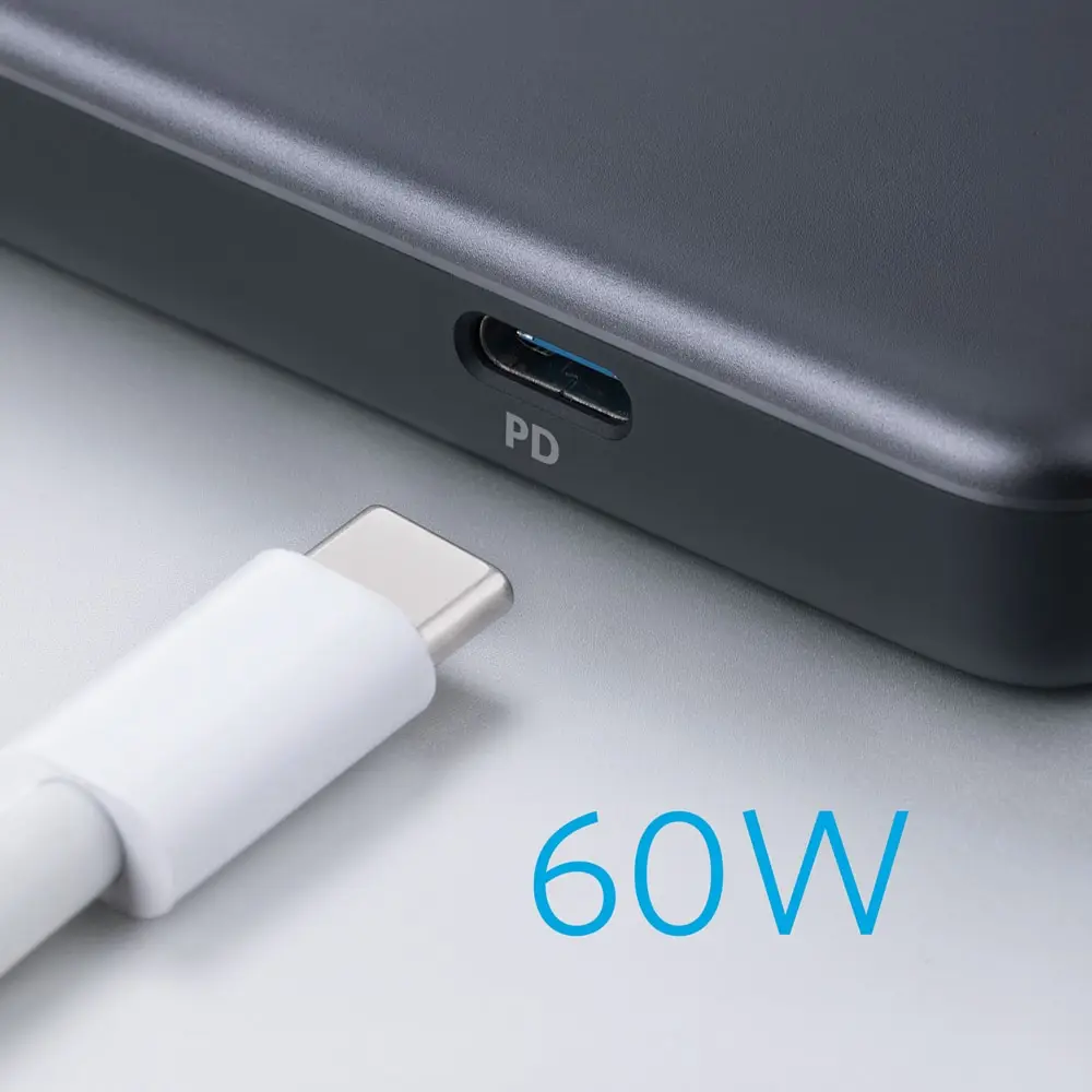 Anker USB C концентратор, 4 в 1 взаимный обмен данными между компьютером и периферийными устройствами C адаптер переменного тока, 4K кабель-Переходник USB C на HDMI, с 2 портами(стандарт 3,0 Порты, 60 Вт Мощность доставки зарядки Порты и разъёмы для MacBook Pro и многое другое