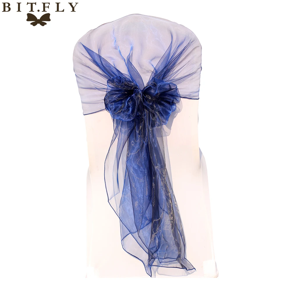

new brand 25 PCS Mint Wedding Organza Chair Cover Sashes Sash Party Banquet Decor Bow Mint Green Colour