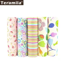 Teramila 5PCS/lot Flower Cotton Fabric Pre-cut Bundle Sewing Quilting Patchwork Tecido Tela Clothing Bedding Tissus Crafts