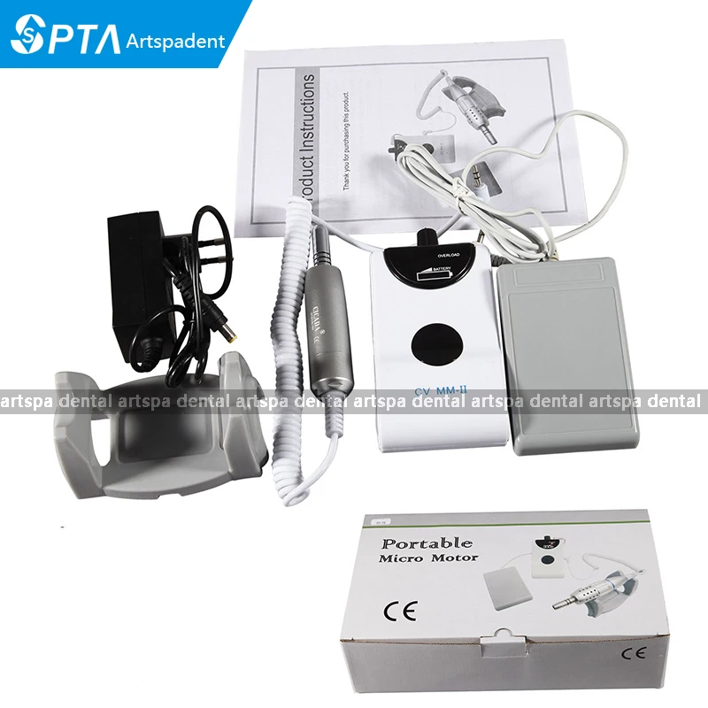 Dental LAB Portable Electric MicroMotor MINI Brushless 25KRPM Polishing Marathon