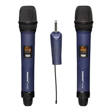 FREEBOSS FB-U322, 2 способа, многочастотный металлический ручной передатчик, микрофон для камеры, вечерние, караоке, беспроводной микрофон