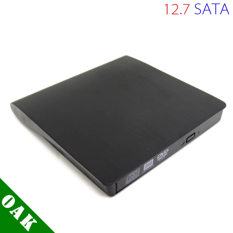 Ecd819 Usb 3.0 External Dvd Rw Enclosure Case For 12.7mm Sata Optical Drive Black High Quality