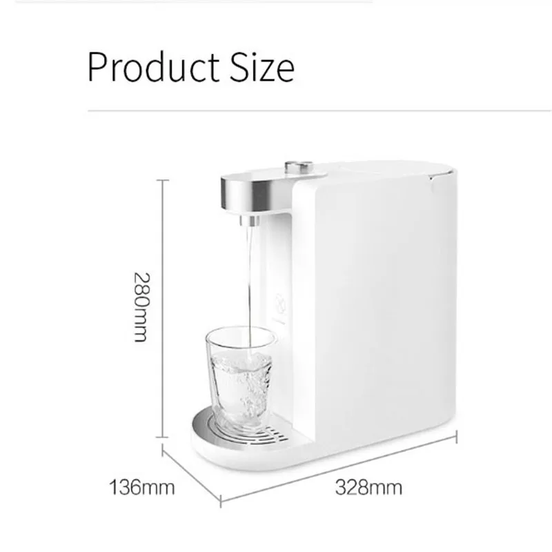 YOUPIN scisare S2101 умный Разогревающий диспенсер для воды, 3 секунды, 1,8 л, диспенсер для напитков, чайники и горшки для воды