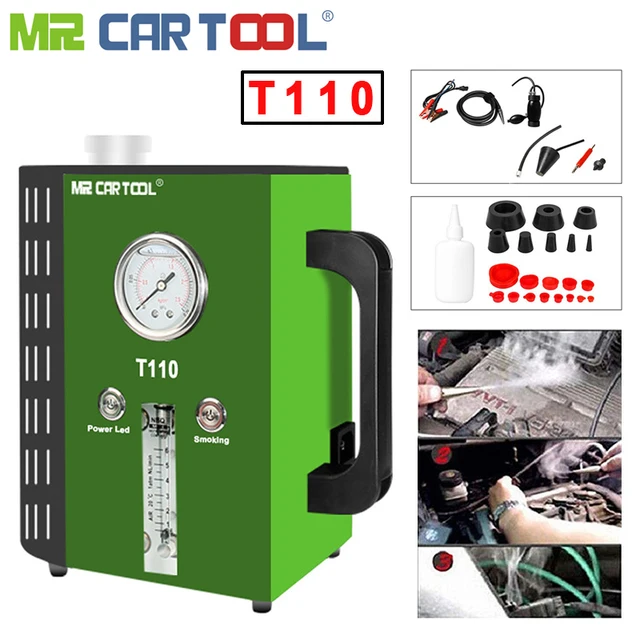 mr cartool t110 car smoke generator vehicle pipe leakage detector smoke font generator