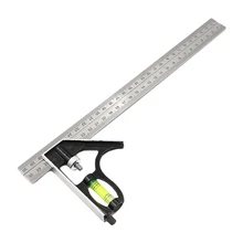 12 Cal regulowany połączenie placu linijka kątowa 45 / 90 stopni z poziomica pęcherzykowa wielofunkcyjny Gauge narzędzia pomiarowe 300mm
