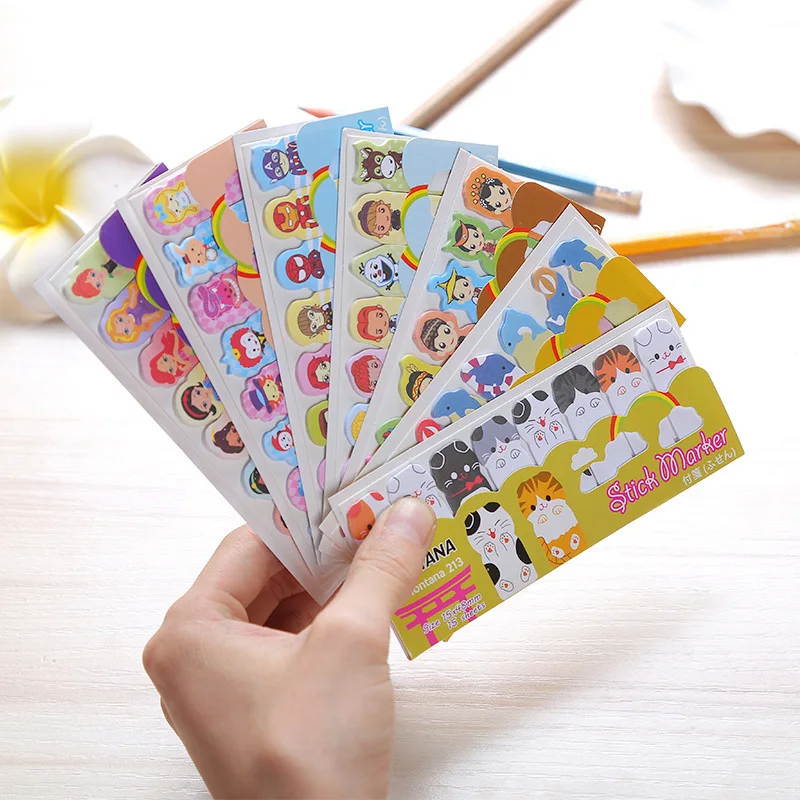 

Cute New Cartoon Candy Insect Dolphin Creativity Self-adhesive Memo Pad Sticky Notes Bookmark Pepsi Stick School Office Supply