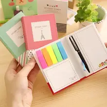1 шт. Kawaii в твердом переплете блокноты для записей клейкий блокнот для заметок канцелярский Дневник Блокнот офисные школьные принадлежности+ ручка